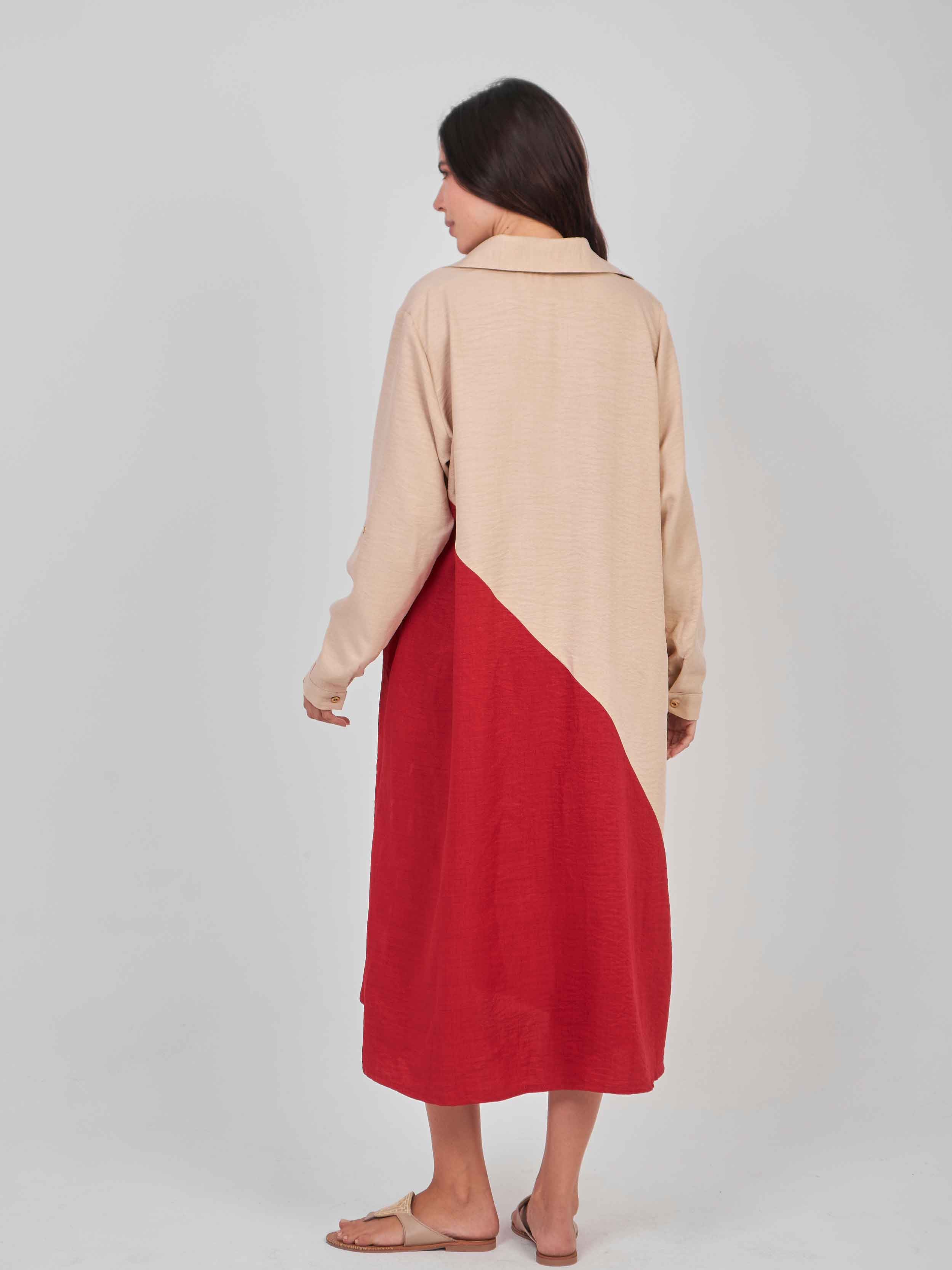 Beige/Red